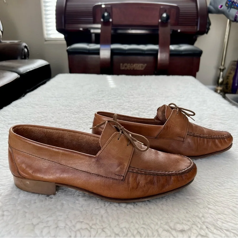 Florsheim Brown Vintage Leather Lace Up Men’s Shoes Size 10.5